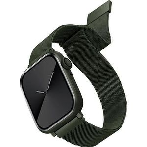 Uniq band Dante Apple Watch Series 4/5/6/7/SE 42/44/45mm. RVS groen/groen