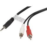 Lanberg stereo audio cable Mini Jack 3,5mm (M)->2x RCA Cinch 1.5m