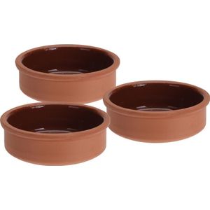 Excellent Houseware Terracotta Tapasschalen 12 cm - Set van 3