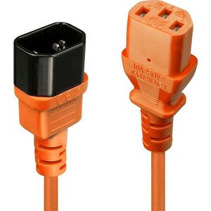 Lindy 30473 electriciteitssnoer Zwart, Oranje 0,5 m C14 stekker C13 stekker