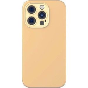 Baseus serie etui + glas Liquid Silica Gel Apple iPhone 14 Pro Max (geel)