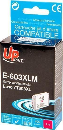 UPrint compatible ink ink met C13T03A34010, 603XL, magenta, 400s, 9ml, E-603XLM, voor Epson Expression Home XP-2100, 2105, 3100,