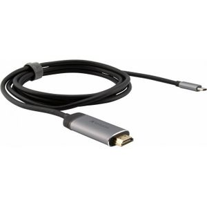 Verbatim 49144 video kabel adapter 1,5 m USB Type-C HDMI Zwart, Zilver