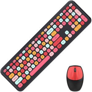 MOFII draadloos keyboard + mouse set 666 2.4G (zwart&rood)