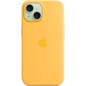 Apple Silicone Case met MagSafe voor iPhone 15 - Sunshine