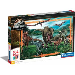 Clementoni Supercolor 23770 puzzel Legpuzzel 104 stuk(s) Dinosauriërs