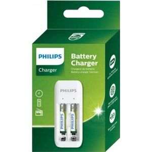 Philips batterij charger + 2xAA 700mAh, USB cable