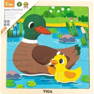 Viga Toys VIGA Poręczne houten puzzel Kaczki 9 stukjes