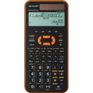 Sharp EL-W531XGYR calculator Pocket Wetenschappelijke rekenmachine Zwart, Oranje