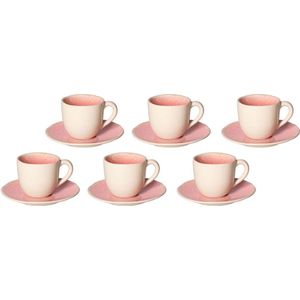 Rose&Tulipani CONCERTO FUSE ROSA Set of 6 espresso cups 90 ml