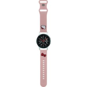 Hello Kitty Hello Kitty band universeel HKUWLSCHBLP Silicone Kitty Head roze/roze strap 22mm