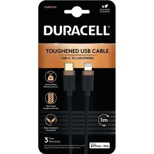 Duracell USB9012A Lightning-kabel Zwart