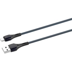 LDNIO LS522 2m USB - Micro USB Cable (grijs-blauw)