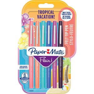 Papermate 1x6 Flair viltstift Tropical Vacation M 0,7 mm