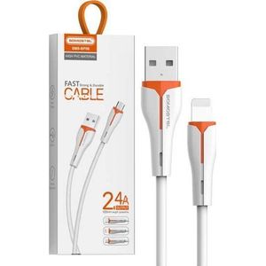 Kabel USB . KABEL USB IPHONE 2,4A SOMOSTEL witŁY 2400mAh QUICK CHARGER 1M POWERLINE SMS-BP08