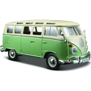 Maisto Composite model Volkswagen Van Samba groen-beige