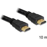 Delock HDMI Kabel Ethernet A -> A St/St 10.00m 4K Gold