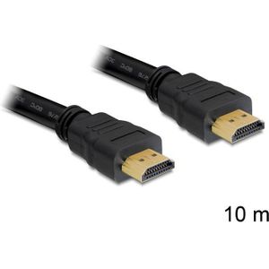 Delock HDMI Kabel Ethernet A -> A St/St 10.00m 4K Gold