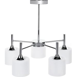 Activejet Klassieke kroonluchter hanglamp plafondlamp MIRA chroom 5xE27 voor woonkamer