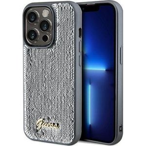 GUESS GUHCP14XPSFDGSS iPhone 14 Pro Max 6.7 inch zilver/zilver hardcase Sequin Script Metal