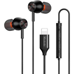 Mcdodo Wired earphones HP-3480, lightning (zwart)
