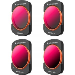 Kf filter serie filters K&f Szarych Nd / Pl 4 in 1 Nd8 Nd16 Nd32 Nd64 voor Dji Osmo Pocket 3 / Sku.2092