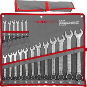 FORCEKRAFT serie gereedschap ringsteeksleutelset 18el. (8-32mm) na płótnie