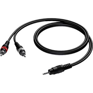 Procab Kabel Jack 3.5mm - RCA (Cinch) x2 5m zwart (CAB711/5)