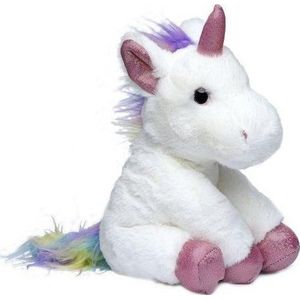 Molli Toys eenhoorn wit-regenboog 35 cm