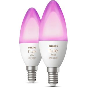 Philips Philips Hue White and Color ambiance Losse kaarslamp E14 duopak