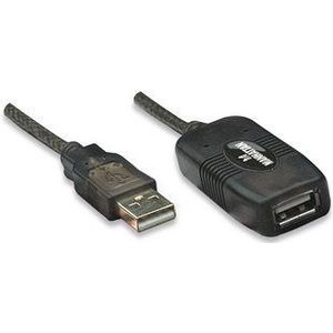 Manhattan 150248 USB-kabel 10 m USB 2.0 USB A Zwart