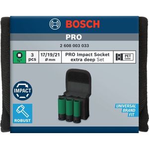 Bosch serie dopsleutels 1/2'' XL PRO S 3 stuks (1 KPL)