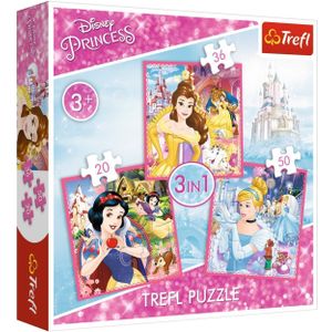Trefl Disney prinsessen - 3 in 1 puzzel