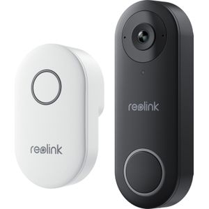 Reolink D340W - 5 MP videodeurbel met bel, 2,4/5 GHz wifi, persoonsdetectie, tweewegaudio, werkt met NVR's