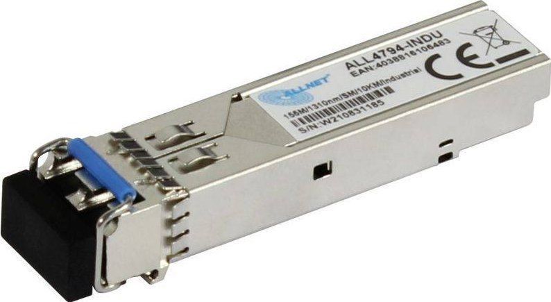 Allnet Switch Modul ALL4794-INDU SFP(Mini-GBIC), 100Mbit, FX/LC, 10Km, singlemode, Industrial -40/+85 Grad,