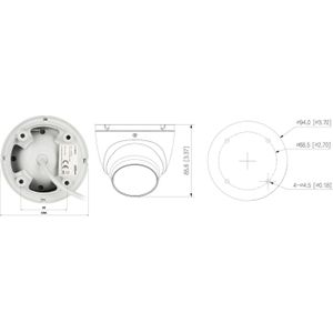Dahua camera IP camera IP IPC-HDW1839T-A-IL-0360B-S6 Smart Dual licht 8.3Mpx 4K UHD 3.6mm DAHUA