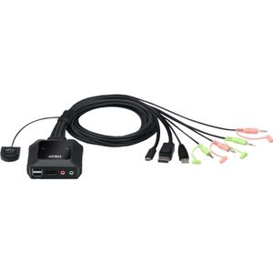 ATEN CS52DP 2-poorts USB C DP hybride kabel KVM switch