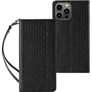 Hurtel Magnet Strap Case etui Samsung Galaxy S23+ hoes met klapką portemonnee mini riem standaard zwart