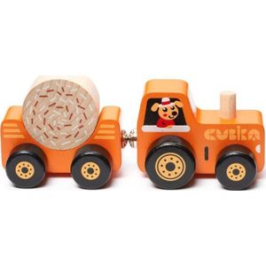 Cubika tractor hout met magneten