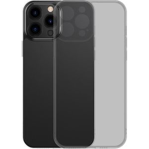 Baseus Frosted Glass Case etui hoes voor iPhone 13 Pro sztywna behuizing met żelową ramką zwart (ARWS001001)