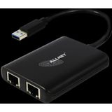 Allnet USB 3.0 Typ-A netwerk Adapter 2x + 1x USB 3.0 Hub ALL-NC-2G-102-USB-A ALLTRAVEL*