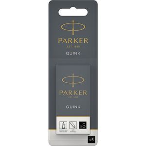 Parker QUINK INK CARTRIDGES zwart (5) - Blister X1