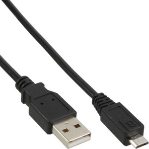 InLine 31718 USB-kabel 1,8 m USB A Micro-USB B Zwart