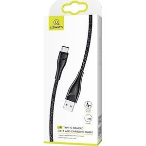 USAMS USB cable USB-A - USB-C 3 m zwart (63796-uniw)