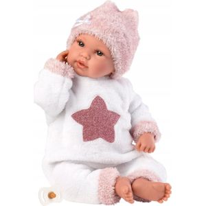 Llorens 63648 pop baby huilen 36 cm roze czapeczka