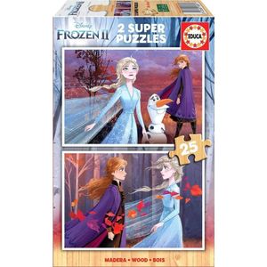 Educa puzzel 2x25 Frozen II (houten) G3