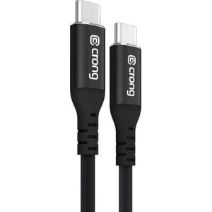 Crong Soft Link - Kabel 100W PD 5A USB-C voor USB-C 200cm (zwart)