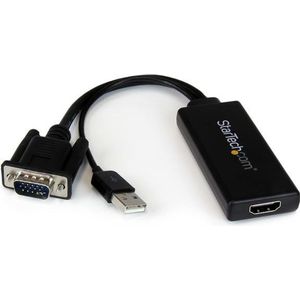 StarTech VGA-naar-HDMI-adapter met USB-audio & -voeding draagbare VGA-naar-HDMI-converter 1080p