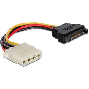 Gembird converter kabel SATA naar Molex voedingskabel, 0.15 m (omzetten sata power naar molex), *SATAM, *MOLEXM