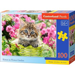 Castorland Kitten in Flower Garden - 100pcs